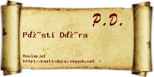 Pásti Dóra névjegykártya